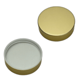58-400 Brushed Gold Smooth Skirt Lid with Foam Liner - (212/Case)