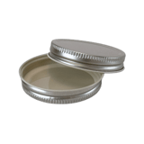 58-400 Silver Metal Lid with Plastisol Liner - (2000/Case)