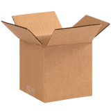5" x 5" x 5" Corrugated Shipping Box – Kraft 32 ECT, Single Wall - (25/Bundle)