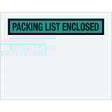 7 x 5 1/2" Green "Packing List Enclosed" Envelopes