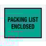 7 x 5 1/2" Green "Packing List Enclosed" Envelopes