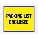 7 x 5 1/2" Yellow "Packing List Enclosed" Envelopes