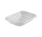 8 2/5''X5 9/10'' X1 1/5'' Clear PET Plastic Meat Trays - (500/Case)