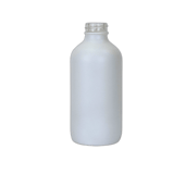 8 oz. Matte White Boston Round Glass Bottle 28-400 Neck Finish - (12/Case)