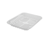 8" x 10 1/10" x 1 1/10" Clear PET Plastic Meat Trays - (200/Case)