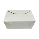 80 oz. White Paper Take-Out Box​, #3 - (160/Case)
