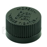 Black Ribbed CRC 20/400 Cap With Pressure Seal Liner (5000/Case)