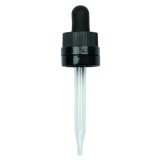 CRC/TE (Child Resistant Closure/Tamper Evident) Super Dropper - Black - 77mm 18-415(1800/case)