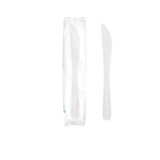7.4" White Heavy Weight Individually Wrapped Plastic Knifes - (1000/Case)