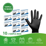 Black Disposable Powder-Free Nitrile Gloves 4 Mil (Small) - 1000/Case