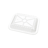 Oblong Clear Plastic Dome Lid for 1.5 lb. Deep Foil Take-Out Container - (500/Case)