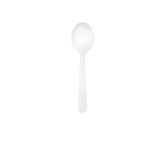 6" White Heavy Weight Plastic Soup Spoons - (1000/Case)