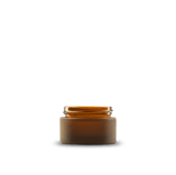 0.5 oz Amber Frosted Glass Cylinder Low-Profile Jar 41-400 Neck Finish