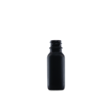 0.5 oz Black Frosted Glass Boston Round Bottle 18-400 Neck Finish