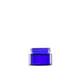 0.5 oz Blue Glass Cylinder Low-Profile Jar 41-400 Neck Finish