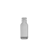 0.5 oz Clear Glass Boston Round Bottle 18-400 Neck Finish