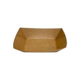 0.25 lb. Natural Kraft Paper Food Tray​ / Boat, Grease Resistant - (1000/Case)