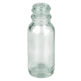 0.5oz Clear Glass Boston Round Bottle 18-400 (540/Case)