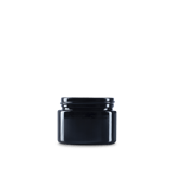 1.7 oz Black UV Glass Cylinder Low-Profile Jar 53-400 Neck Finish
