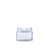 1.7 oz Clear Glass Cylinder Low-Profile Jar 53-400 Neck Finish