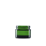 1.7 oz Green Glass Cylinder Low-Profile Jar 53-400 Neck Finish
