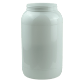 1 Gallon (128oz) White PET Plastic Jar - 110/400 (Tray Packs)