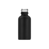 1oz Matte Black Boston Round Glass Bottle with 20-400 Neck Finish - (180/Case)