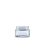 1 oz Clear Glass Cylinder Low-Profile Jar 48-400 Neck Finish
