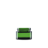 1 oz Green Glass Cylinder Low-Profile Jar 48-400 Neck Finish