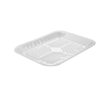 10 1/2" x 8" x 1 3/10'' Clear PET Plastic Meat Trays - (200/Case)