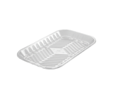 10 1/3" x 5 1/2" x 4/5" Clear PET Plastic Meat Trays - (500/Case)