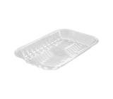 10 9/10'' x 6'' x 1 1/10'' Clear PET Plastic Meat Trays - (250/Case)