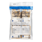 10" x 13" Clear High Security Tamper-Evident Bags with Void Tape Seal & Serial Number