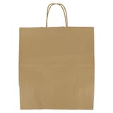 14" x 10" x 15.75" Natural Kraft Paper Customizable Shopping Bag with Handles - (200/Case)