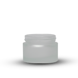 100 g Frosted White Straight Sided Heavy Base Glass Jar