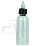 100ml PET Plastic Bottle with Black/Clear CRC/TE Twist Cap (600/Case)