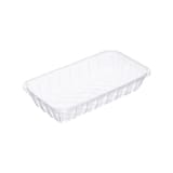 #10K Clear PET Plastic Meat Tray,  10 3/4" × 5 7/8" × 1 7/8" - (150/Case)