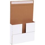 11 1/8 x 8 5/8 x 2" White Deluxe Easy-Fold Mailers