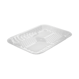 11 3/4" x 7 1/2" x 3/4" Clear PET Plastic Meat Trays - (250/Case)