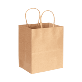 #12 Kraft Paper Shopping Bags with Handles 13" x 7" x 17" - (250/Case)