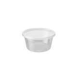 12 oz. Microwavable Heavy weight Clear Plastic Deli Container with Lid - (240/Case)