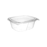 12 oz PET Plastic Tamper-Evident Food Container with Hinged Lid - (200/Case)