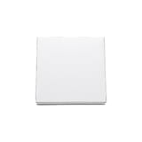 12" x 12" x 2"  White Clay-Coated Plain Pizza Box, Lock Corner - (100/Case) 7012