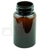 120cc Light Amber PET Plastic Packer Bottle 38-400 (470/Case)