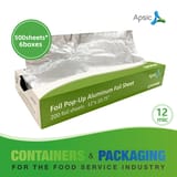 12"x10.75" Aluminum Foil Pop-Up Sheets 12 Mic - (6 Boxes/Case)