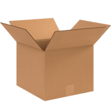 12" x 12" x 10" Corrugated Shipping Box – Kraft 32 ECT, Single Wall - (25/Bundle)