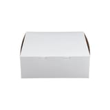 14" x 14" x 6" White Cake / Bakery Box, 1-Piece, Lock Corner - (50/Case) 6146