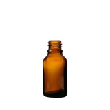 15 ml Amber Euro Round Glass Bottle with 18-DIN Neck Finish - (495/Case)