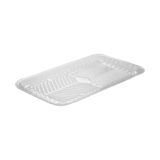 15" x 8 1/16" x 3/5" Clear PET Plastic Meat Trays - (200/Case)