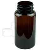 150cc Light Amber PET Plastic Packer Bottle 38-400 (400/Case)